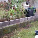 new garden wall built