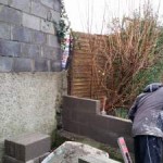 new garden wall built