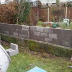 new garden wall built