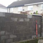 new garden wall built