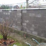 new garden wall built